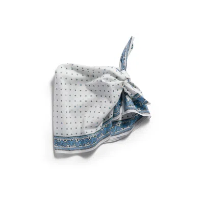 Miu Miu Printed Poplin Scarf In Gray