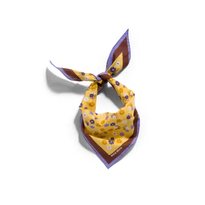 Miu Miu Printed Poplin Scarf In Yellow