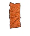 Miu Miu Printed Poplin Scarf In Orange