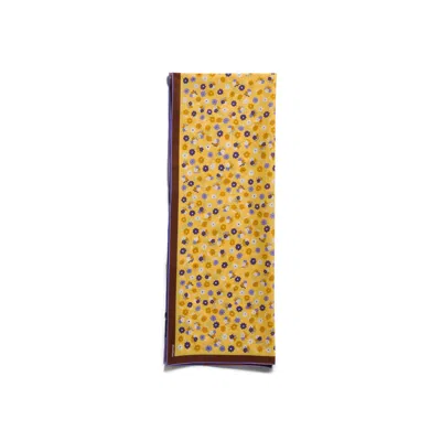 Miu Miu Printed Poplin Scarf In Yellow