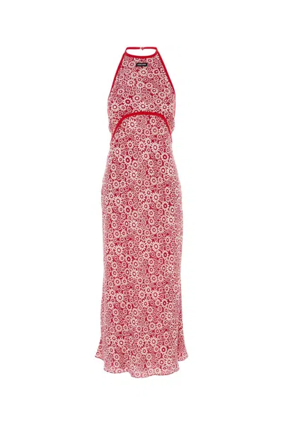 MIU MIU PRINTED SILK DRESS