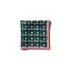 Miu Miu Rectangular Scarf Soft Texture Geometric Pattern In Green