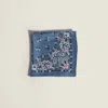 Miu Miu Printed Silk Scarf In Blue