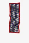 Miu Miu Geometric-printed Silk Scarf In Multi