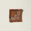 Miu Miu Printed Silk Scarf In Brown