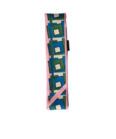 Miu Miu Printed Silk Skinny Scarf In Multi