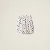 Miu Miu Printed Slubbed Poplin Skirt In White