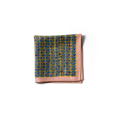 Miu Miu Printed Twill Scarf In Green