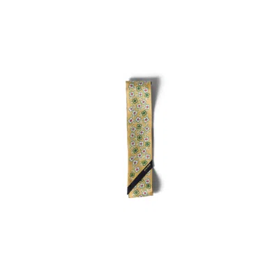 Miu Miu Printed Twill Scarf In Green