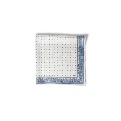Miu Miu Printed Twill Scarf In Blue
