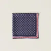 Miu Miu Printed Twill Scarf In Blue/white