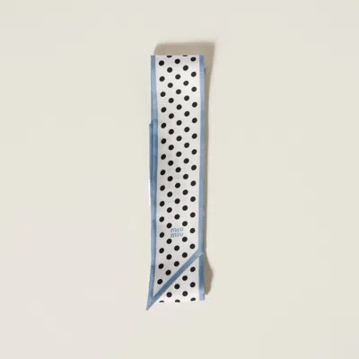 Miu Miu Printed Twill Scarf In Multi
