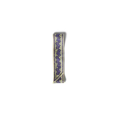 Miu Miu Printed Twill Scarf In Pollen Yellow/royal Blue