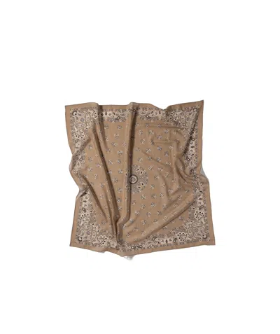Miu Miu Printed Wool And Cashmere Scarf In Brown