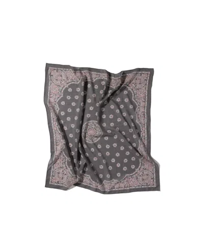 Miu Miu Printed Wool And Cashmere Scarf In Gray