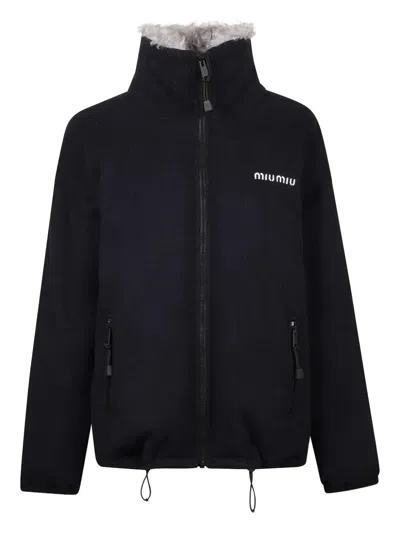 Miu Miu Puffer Jacket In Blue