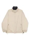 Miu Miu Reversible Nylon Down Jacket In Neutral