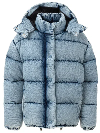 Miu Miu Puffy Duvet In Denim  In Blue
