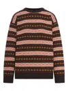Miu Miu Embroidered Wool Oversize Sweater In Multi