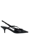 Miu Miu Buckle-embellished Slingback Pumps In Black