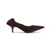 Miu Miu 55 Ruched Suede Pumps