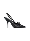 Miu Miu Chic Leather Kitten Heel Pumps With Buckle In Black