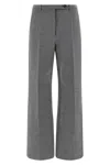 Miu Miu Grey Stretch Viscose Blend Pant In Gray