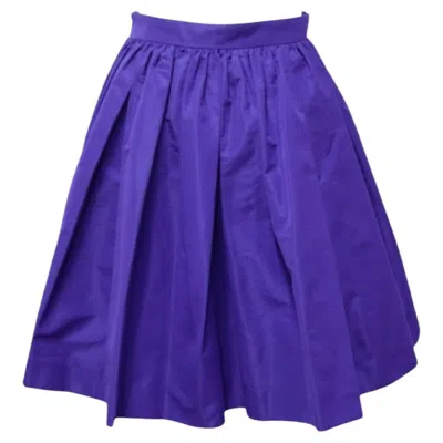 Pre-owned Miu Miu Purple Pleated A-line Skirt - Eu 38