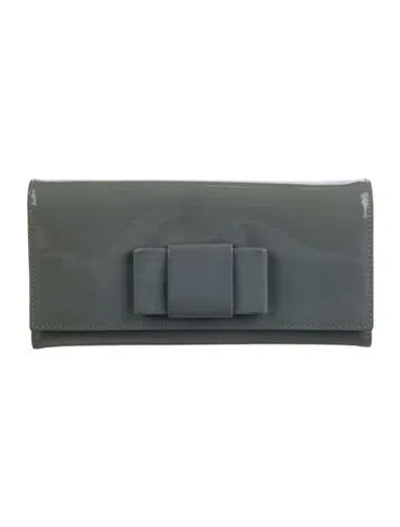 Pre-owned Miu Miu Pvc Printed Continental Wallet In Gray