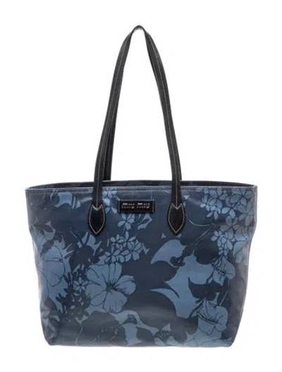 Pre-owned Miu Miu Pvc Tote In Blue