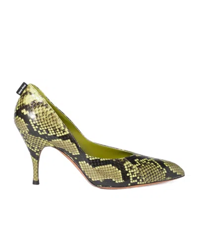 MIU MIU PYTHON-PRINT AYERS LEATHER PUMPS