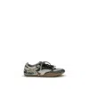 Miu Miu Python Print Leather Sneaker In Gray