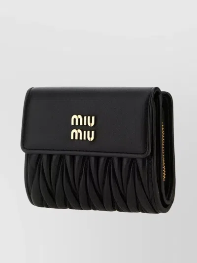 MIU MIU QUILTED DESIGN LEATHER WALLET