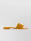 Miu Miu Quilted Flat Sole Open Toe Slippers In Orange