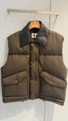 Miu Miu Quilted Gilet In Brown