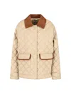 Miu Miu Quilted Jacket In Sand