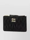 MIU MIU QUILTED LEATHER CARD HOLDER
