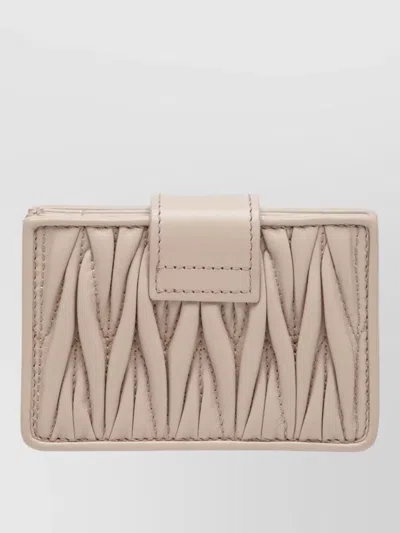 Miu Miu Quilted Leather Compact Wallet And Cardholder