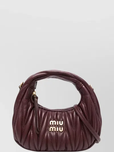 Miu Miu Quilted Leather Cross-body Bag Strap
