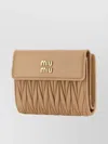 MIU MIU QUILTED LEATHER FLAP WALLET