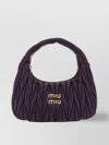 MIU MIU QUILTED LEATHER SHOULDER BAG WITH GOLD HARDWARE