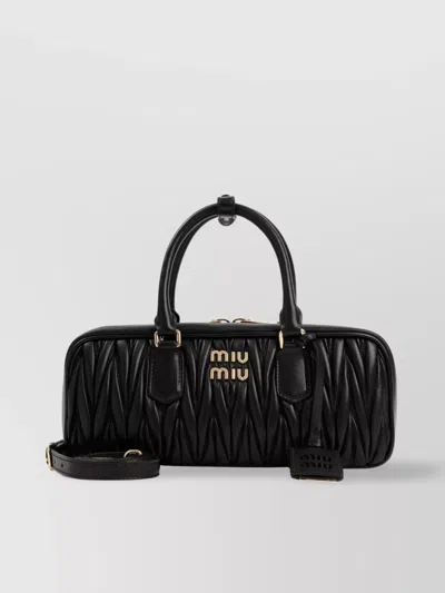 Miu Miu Quilted Leather Top Handle Bag