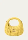 Miu Miu Quilted Leather Top-handle Bg In F068x Ananas