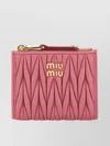 Miu Miu Quilted Leather Wallet Hardware In Multi