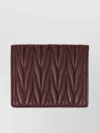 Miu Miu Quilted Leather Wallet Snap Button