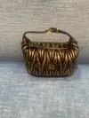 Miu Miu Quilted Nappa Leather Tote In Brown