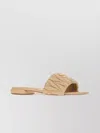 Miu Miu Quilted Open Toe Flat Sole Slippers