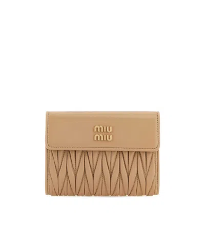 Miu Miu Quilted Purse In Nude
