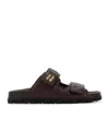 Miu Miu Dark Brown Leather Sandals