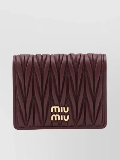 Miu Miu Quilted Texture Purses & Cardholders